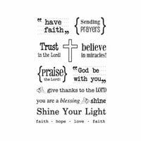 SRM Press - Clear Acrylic Stamps - Words of Faith