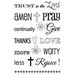 SRM Press - Faith - Clear Acrylic Stamps - Trust in the Lord