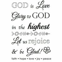 SRM Press - Faith - Clear Acrylic Stamps - God is Love