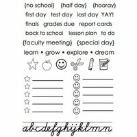 SRM Press - Planner - Clear Acrylic Stamps - School Days