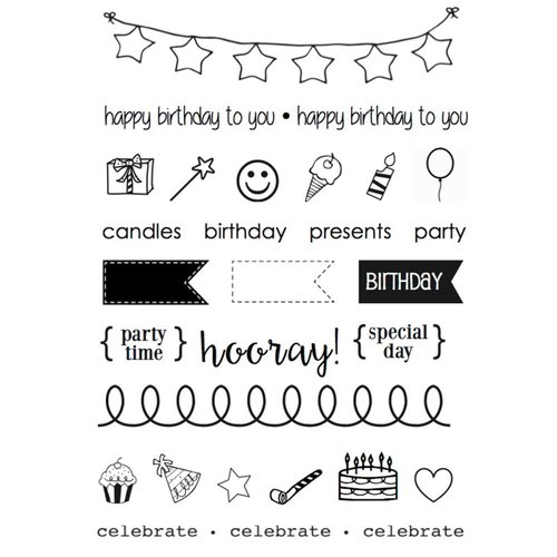 SRM Press - Planner - Clear Acrylic Stamps - Birthday Plans