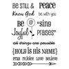 SRM Press - Clear Acrylic Stamps - Words of Faith 2
