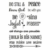 SRM Press - Clear Acrylic Stamps - Words of Faith 2