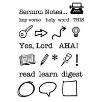 SRM Press - Clear Acrylic Stamps - Sermon Notes
