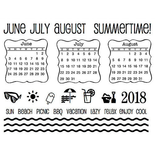 SRM Press - Clear Acrylic Stamps - Summer Plans - 2018