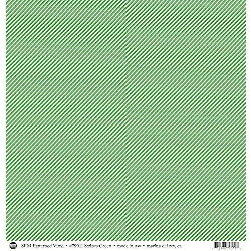 SRM Press - 12 x 12 Patterned Vinyl - Matte - Stripes - Green