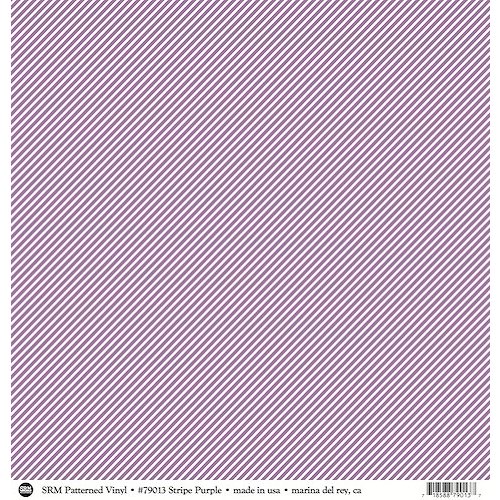 SRM Press - 12 x 12 Patterned Vinyl - Matte - Stripes - Purple