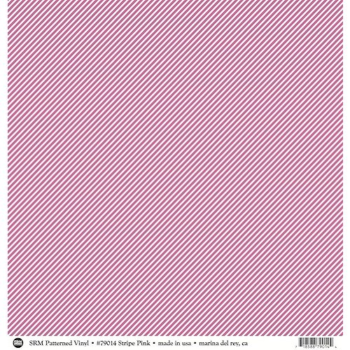 SRM Press - 12 x 12 Patterned Vinyl - Matte - Stripes - Pink