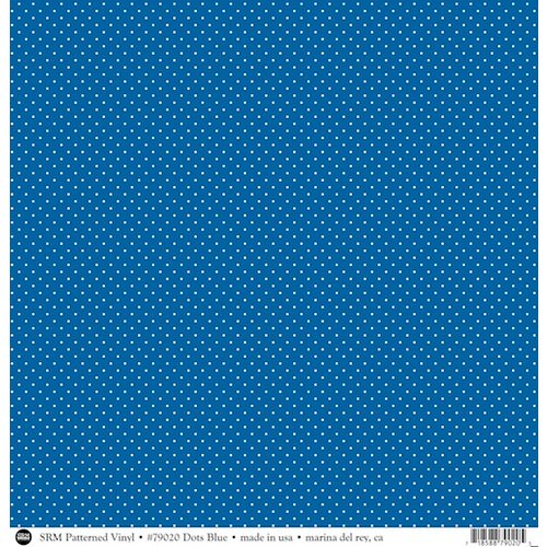 SRM Press - 12 x 12 Patterned Vinyl - Matte - Dots - Blue