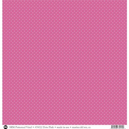 SRM Press - 12 x 12 Patterned Vinyl - Matte - Dots - Pink