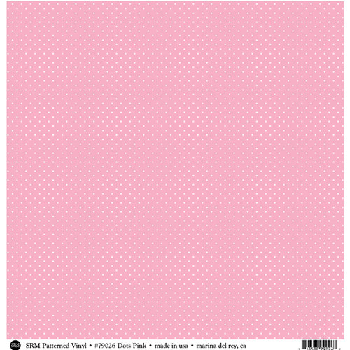 SRM Press - 12 x 12 Patterned Vinyl - Matte - Dots - Pink