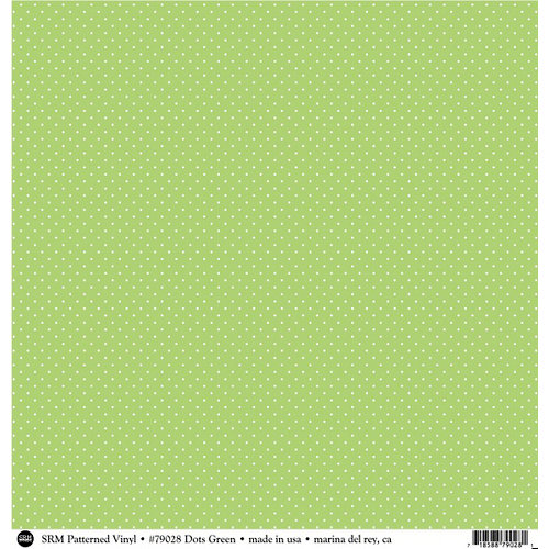 SRM Press - 12 x 12 Patterned Vinyl - Matte - Dots - Green