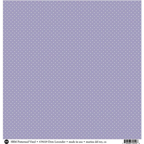 SRM Press - 12 x 12 Patterned Vinyl - Matte - Dots - Lavender
