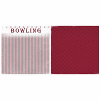 Scrappin Sports and More - Game Day Collection - 12 x 12 Double Sided Paper - Bowling