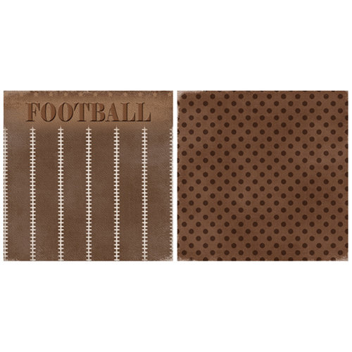 Scrappin Sports and More - Game Day Collection - 12 x 12 Double Sided Paper - Football