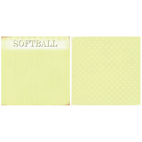 Scrappin Sports and More - Game Day Collection - 12 x 12 Double Sided Paper - Softball