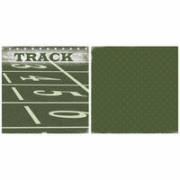 Scrappin Sports and More - Game Day Collection - 12 x 12 Double Sided Paper - Track