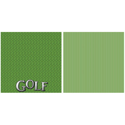 Scrappin Sports and More - Title Sports Collection - 12 x 12 Double Sided Paper - Golf