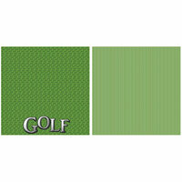 Scrappin Sports and More - Title Sports Collection - 12 x 12 Double Sided Paper - Golf