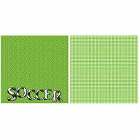 Scrappin Sports and More - Title Sports Collection - 12 x 12 Double Sided Paper - Soccer