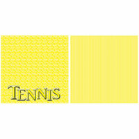 Scrappin Sports and More - Title Sports Collection - 12 x 12 Double Sided Paper - Tennis