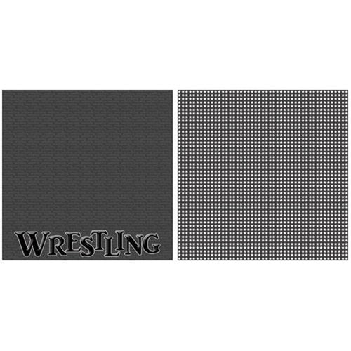 Scrappin Sports and More - Title Sports Collection - 12 x 12 Double Sided Paper - Wrestling