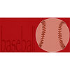 Scrappin Sports and More - Sporty Words Collection - 12 x 12 Double Sided Paper - Baseball