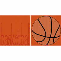 Scrappin Sports and More - Sporty Words Collection - 12 x 12 Double Sided Paper - Basketball