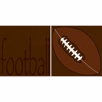 Scrappin Sports and More - Sporty Words Collection - 12 x 12 Double Sided Paper - Football