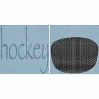 Scrappin Sports and More - Sporty Words Collection - 12 x 12 Double Sided Paper - Hockey
