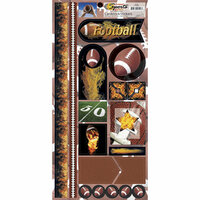 Scrappin Sports and More - Sports on Fire Collection - Cardstock Stickers - Footballs