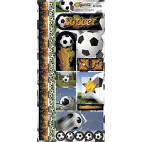 Scrappin Sports and More - Sports on Fire Collection - Cardstock Stickers - Soccer Balls