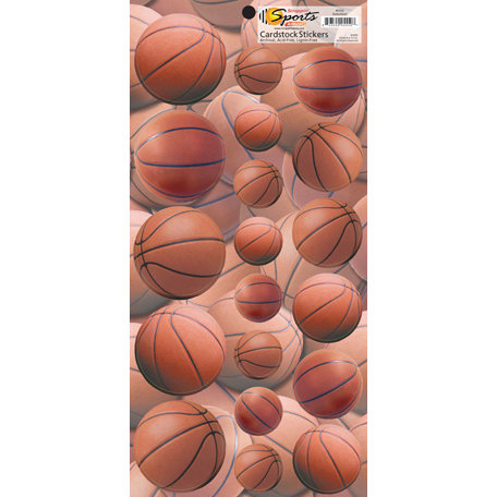 Scrappin Sports and More - Name of the Game Collection - Cardstock Stickers - Basketball