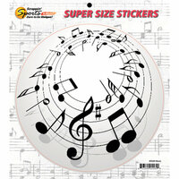 Scrappin Sports and More - Super Size Cardstock Stickers - Music