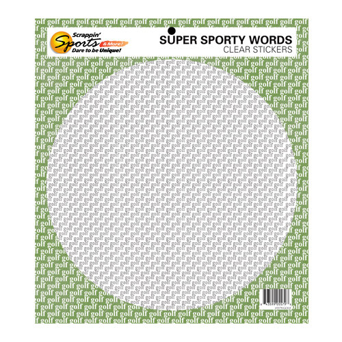 Scrappin Sports and More - Sporty Words Collection - Clear Stickers - Golf
