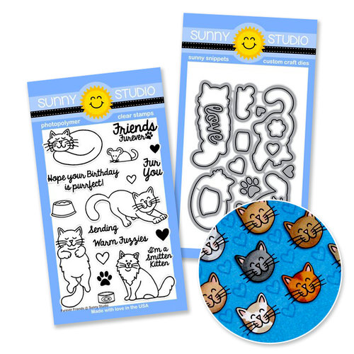 Sunny Studio Stamps - Snippits Die and Acrylic Stamp Set - FURever Friends Bundle