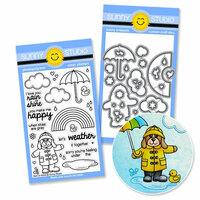 Sunny Studio Stamps - Snippits Die and Acrylic Stamp Set - Rain or Shine Bundle