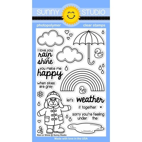 Sunny Studio Rain Or Shine Stamp Set 