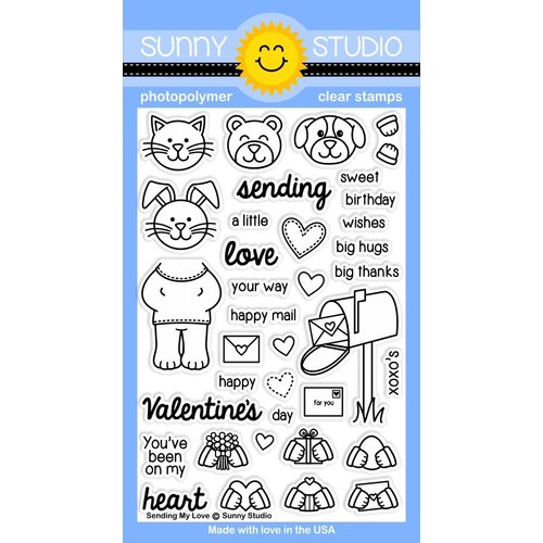 Sunny Studio Stamps - Clear Acrylic Stamps - Sending My Love