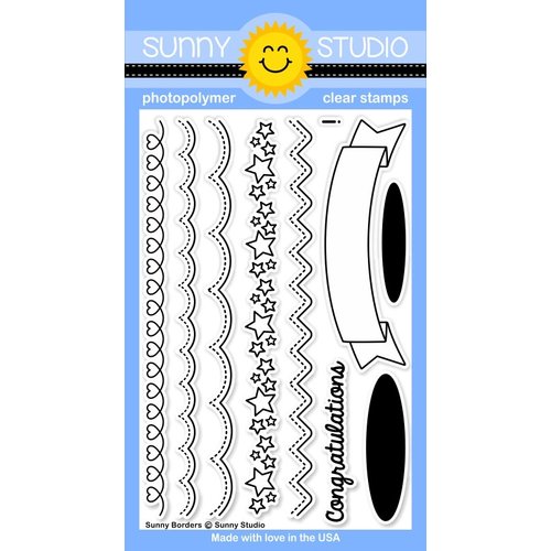Sunny Studio Stamps - Clear Acrylic Stamps - Sunny Borders