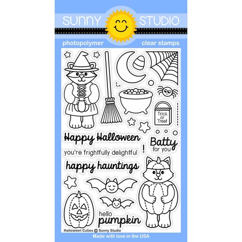 Sunny Studio Stamps - Clear Acrylic Stamps - Halloween Cuties