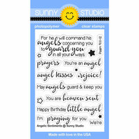 Sunny Studio Stamps - Christmas - Clear Photopolymer Stamps - Angelic Sentiments
