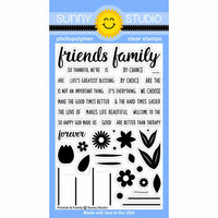 Sunny Studio Stamps - Clear Acrylic Stamps - Friends and Family
