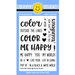 Sunny Studio Stamps - Clear Acrylic Stamps - Color Me Happy