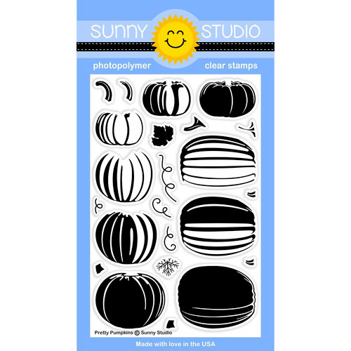 Sunny Studio Stamps - Halloween - Clear Photopolymer Stamps - Pretty Pumpkins