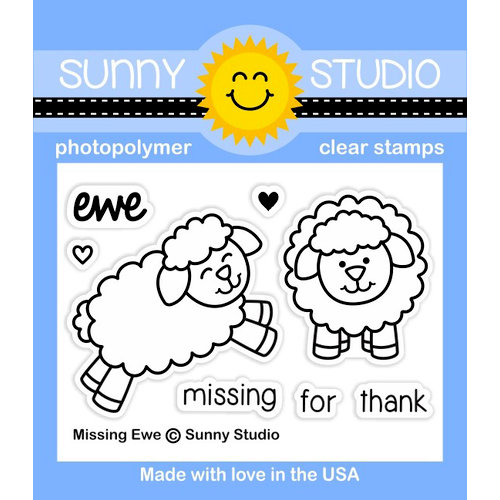 Sunny Studio Stamps - Clear Photopolymer Stamps - Missing Ewe