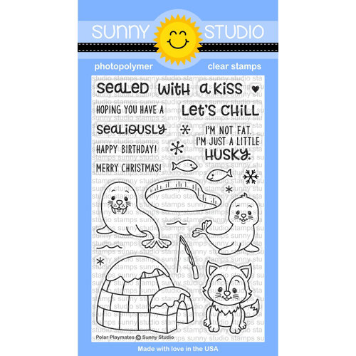 Sunny Studio Stamps - Christmas - Clear Photopolymer Stamps - Polar Playmates