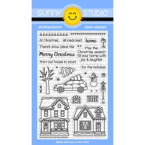 Sunny Studio Stamps - Christmas - Clear Photopolymer Stamps - Christmas Home
