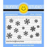 Sunny Studio Stamps - Christmas - Clear Acrylic Stamps - Snow Flurries