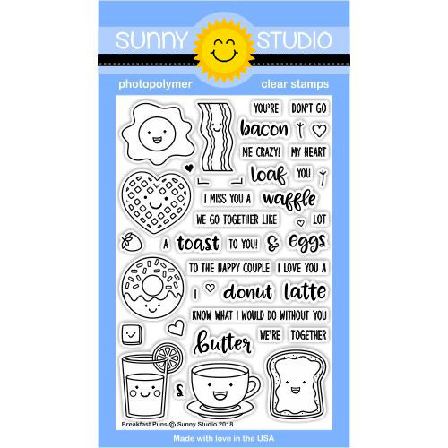Sunny Studio Stamps - Clear Photopolymer Stamps - Breakfast Puns